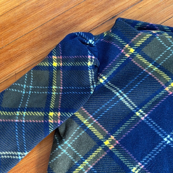 Talbots Plaid Fleece Top Great Condition! - Picture 3 of 6